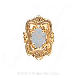 GS459 OP - 14 Karat Gold Opal Slide 
